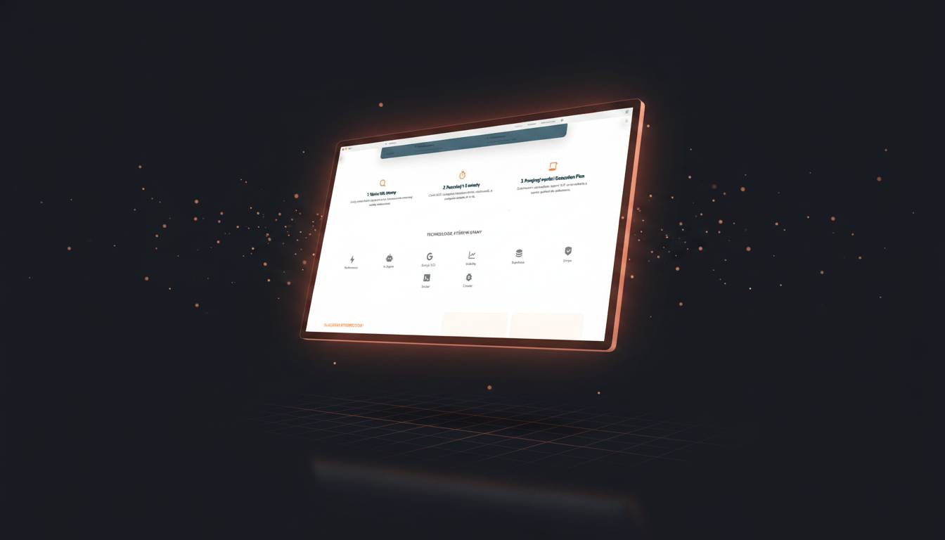 SiteSpector 3-step workflow on sitespector.app — &lsquo;Wpisz URL → Poczekaj 1-3 minuty → Przejrzyj Execution Plan&rsquo; flow